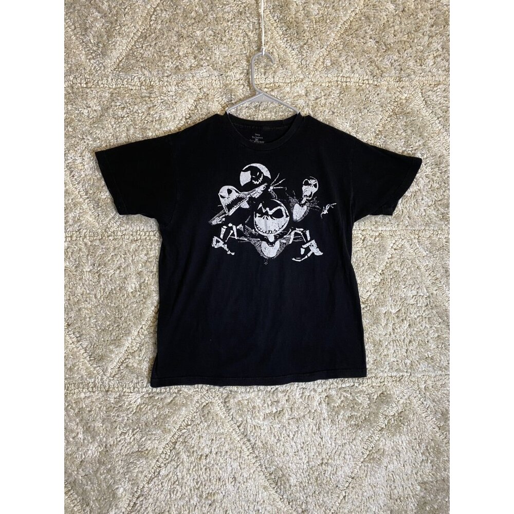 Disney Nightmare Before Christmas T-Shirt Men's Large Black Graphic Logo Tee